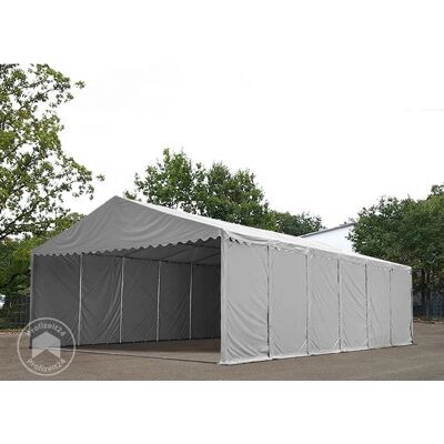 Toolport 8x36m Skladovací stan - Bílá, PVC 800, Rozšiřitelná Toolport 8x36m Skladovací stan - Bílá, PVC 800, Rozšiřitelná