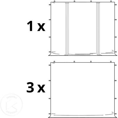 TOOLPORT 4x4m PES 800 Pop Up Gazebo Profesjonell Aluminium - Hvit TOOLPORT 4x4m PES 800 Pop Up Gazebo Profesjonell Aluminium - Hvit
