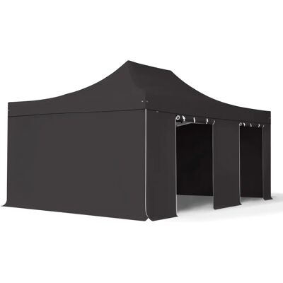 TOOLPORT 4x6m PVC 850 Pop-up Gazebo - Ammattilainen, Musta, Alumiini TOOLPORT 4x6m PVC 850 Pop-up Gazebo - Ammattilainen, Musta, Alumiini