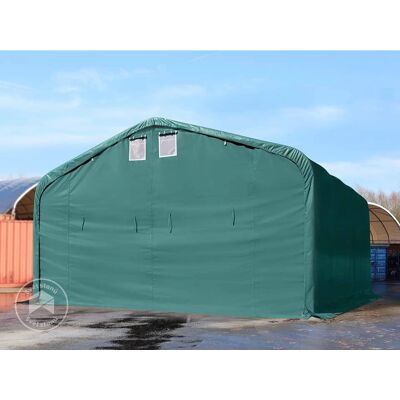 Toolport 6x6m Dark Green Storage Shelter - PVC 850 Toolport 6x6m Dark Green Storage Shelter - PVC 850