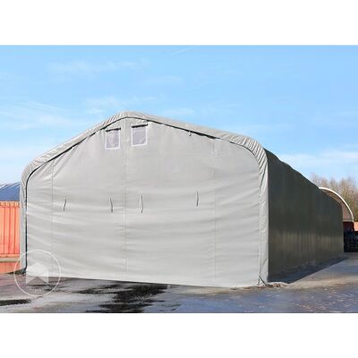 TOOLPORT 6x24m Industrial Tent Grey Waterproof PVC 2300 - Industrial Tent TOOLPORT 6x24m Industrial Tent Grey Waterproof PVC 2300 - Industrial Tent