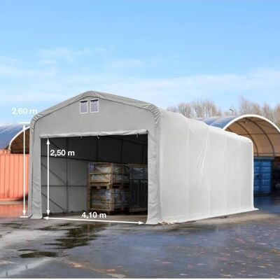 TOOLPORT 5x10m Storage Shelter - PVC 850 - Grey TOOLPORT 5x10m Storage Shelter - PVC 850 - Grey