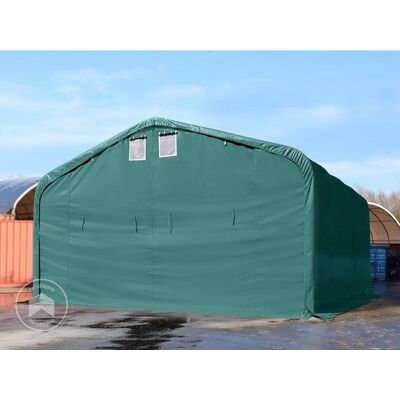 Toolport 6x6m Storage Shelter - Dark Green, Fire Resistant, 36m² Toolport 6x6m Storage Shelter - Dark Green, Fire Resistant, 36m²