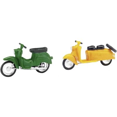 Busch Leksak Modell - Berlin-scooter och Schwalbe - Grön/Gul Busch Leksak Modell - Berlin-scooter och Schwalbe - Grön/Gul