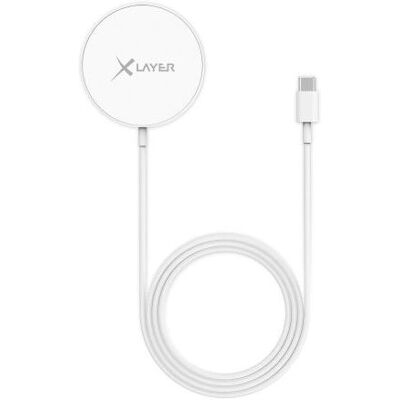 XLayer Magnetisches Wireless Ladegerät - Weiß, kompatibel mit iPhone 12 MagSafe XLayer Magnetisches Wireless Ladegerät - Weiß, kompatibel mit iPhone 12 MagSafe