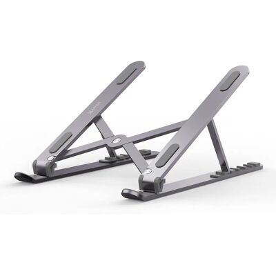 Support pour ordinateur portable Xlayer - Réglable, Aluminium, Gris - Publicité Support pour ordinateur portable Xlayer - Réglable, Aluminium, Gris - Publicité