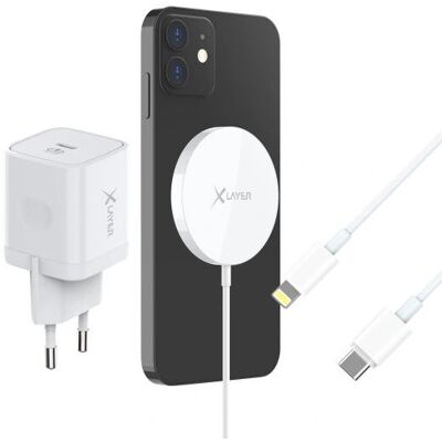 XLayer Lightning Wireless Charger Kit - Weiß - Schnelles Laden XLayer Lightning Wireless Charger Kit - Weiß - Schnelles Laden