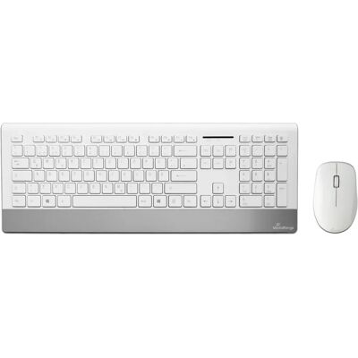 MediaRange MROS106 Set Tastiera e Mouse Wireless Bianco - Ergonomico, 1000dpi, USB MediaRange MROS106 Set Tastiera e Mouse Wireless Bianco - Ergonomico, 1000dpi, USB