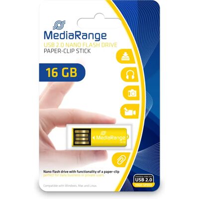 MediaRange MR976 Chiavetta USB 16 GB Gialla - Chiavetta USB MediaRange MR976 Chiavetta USB 16 GB Gialla - Chiavetta USB