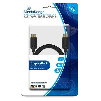 MediaRange MRCS159 2 m DisplayPort Kabel - Goldkontakt 4K MediaRange MRCS159 2 m DisplayPort Kabel - Goldkontakt 4K