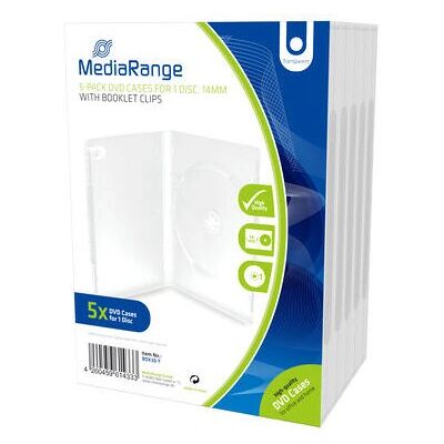 MediaRange Modèle BOX30-T Étui DVD Transparent - Rangement Disques Optiques MediaRange Modèle BOX30-T Étui DVD Transparent - Rangement Disques Optiques