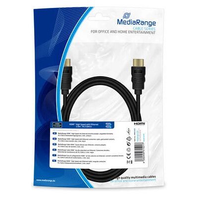 MediaRange MRCS210 HDMI-Kabel - 2 m - Schwarz - Hochgeschwindigkeit Ethernet MediaRange MRCS210 HDMI-Kabel - 2 m - Schwarz - Hochgeschwindigkeit Ethernet