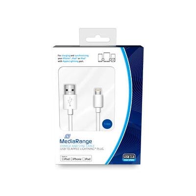 MediaRange MRCS178 Lightning-Kabel - 1 m Weiß MediaRange MRCS178 Lightning-Kabel - 1 m Weiß