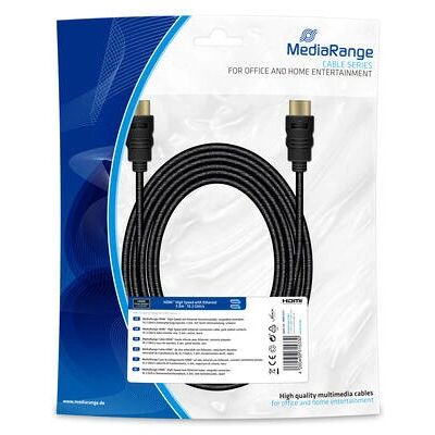 Câble HDMI MediaRange MRCS211 - 5m - Standard - Noir Câble HDMI MediaRange MRCS211 - 5m - Standard - Noir