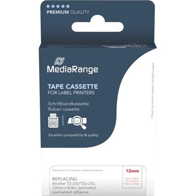 MediaRange MRBTZ232 Étiquette d'Imprimante - Rouge sur Blanc Laminé - Publicité MediaRange MRBTZ232 Étiquette d'Imprimante - Rouge sur Blanc Laminé - Publicité