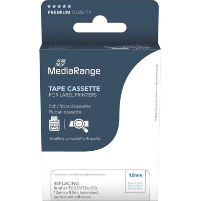 MediaRange MRBTZ233 Étiquette d'Imprimante - Laminée Bleu sur Blanc - Publicité MediaRange MRBTZ233 Étiquette d'Imprimante - Laminée Bleu sur Blanc - Publicité
