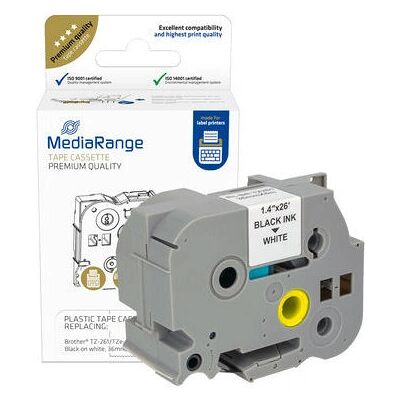 MediaRange MRBTZ261 Étiquette d'Imprimante - Noir et Blanc - Étiquette d'Imprimante - Publicité MediaRange MRBTZ261 Étiquette d'Imprimante - Noir et Blanc - Étiquette d'Imprimante - Publicité