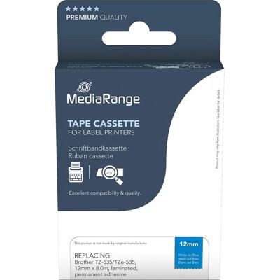 MediaRange MRBTZ535 weiß auf blau - Beschriftungsband MediaRange MRBTZ535 weiß auf blau - Beschriftungsband