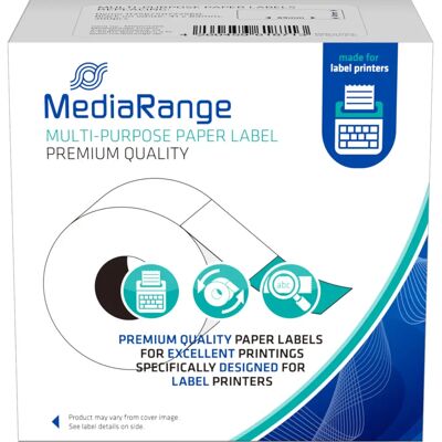 MediaRange MRDY11356 Étiquettes d'Imprimante - Blanc - Étiquettes d'Imprimante - Publicité MediaRange MRDY11356 Étiquettes d'Imprimante - Blanc - Étiquettes d'Imprimante - Publicité