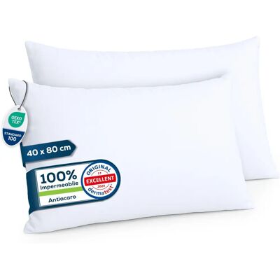 Cdiscount Capas de Almofada Impermeáveis - Conjunto 2 40x80cm Cdiscount Capas de Almofada Impermeáveis - Conjunto 2 40x80cm