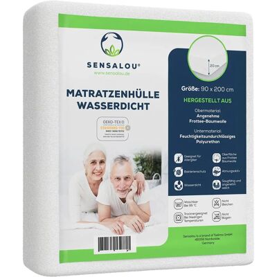 Protezione Materasso Impermeabile Sensalou - Anti Allergie - 90x200x20 cm Protezione Materasso Impermeabile Sensalou - Anti Allergie - 90x200x20 cm