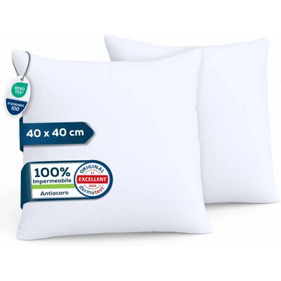 Sensalou Protetores de almofada impermeáveis - 40x40cm Sensalou Protetores de almofada impermeáveis - 40x40cm