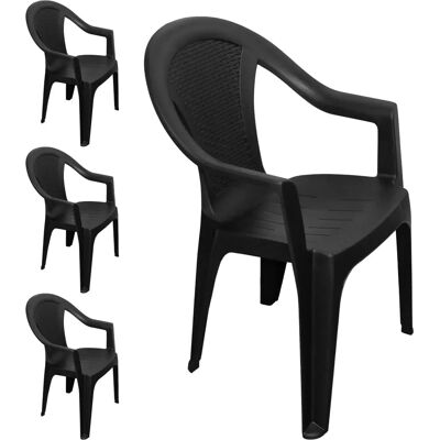 Spetebo - Monoblock - Anthracite - Chaises de jardin - Publicité Spetebo - Monoblock - Anthracite - Chaises de jardin - Publicité