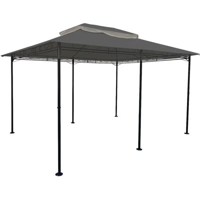 SPETEBO - 4x3m - Anthrazit - Polyester/PVC - Pavillonabdeckung SPETEBO - 4x3m - Anthrazit - Polyester/PVC - Pavillonabdeckung
