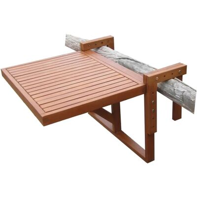 Spetebo Berkeley eucalyptus naturel - Hauteur réglable 44-52 cm - Table suspendue de balcon - Publicité Spetebo Berkeley eucalyptus naturel - Hauteur réglable 44-52 cm - Table suspendue de balcon - Publicité