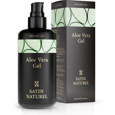 Gel d'Aloe Vera Bio Végan SatinNaturel - 200 ml - Gel - Publicité Gel d'Aloe Vera Bio Végan SatinNaturel - 200 ml - Gel - Publicité