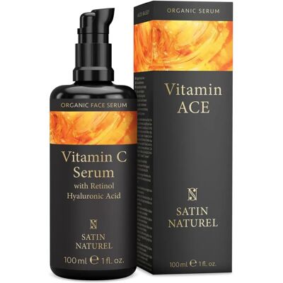 SatinNaturel Sérum Vitamines ACE Bio - Sérum Visage Anti-Rides - Publicité SatinNaturel Sérum Vitamines ACE Bio - Sérum Visage Anti-Rides - Publicité