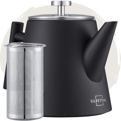 Silberthal Chaleira Inoxidável 1l Preto - Dupla Parede com Função Térmica chaleira Silberthal Chaleira Inoxidável 1l Preto - Dupla Parede com Função Térmica chaleira