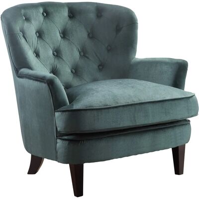 ATLANTIC HOME COLLECTION Leo Samtvelours Sessel - Polster, Grün ATLANTIC HOME COLLECTION Leo Samtvelours Sessel - Polster, Grün