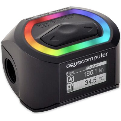 Aqua Computer Durchflussmesser - High Flow NEXT OLED Schwarz Aqua Computer Durchflussmesser - High Flow NEXT OLED Schwarz