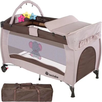 TecTake Baby-Reisebett - Braun TecTake Baby-Reisebett - Braun