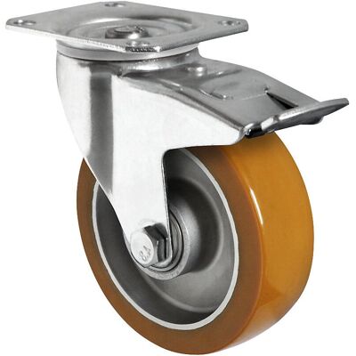 Kaiserkraft Polyurethan-Drehrolle - 125x40mm - Doppelfriktie Kaiserkraft Polyurethan-Drehrolle - 125x40mm - Doppelfriktie