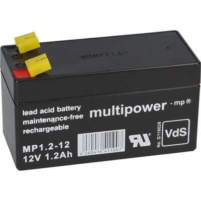 Multipower MP1.2-12 Batterie 12V 1200mAh - Publicité Multipower MP1.2-12 Batterie 12V 1200mAh - Publicité