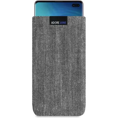 Sac d'affaires Adore June pour Galaxy S10 Plus / S10+ avec tissu os de poisson - Étui téléphone Sac d'affaires Adore June pour Galaxy S10 Plus / S10+ avec tissu os de poisson - Étui téléphone