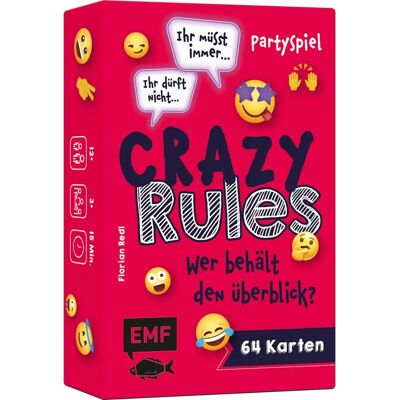 Gra karciana Crazy Rules od Michael Fischer - Gra imprezowa z 64 kartami - 3+ graczy Gra karciana Crazy Rules od Michael Fischer - Gra imprezowa z 64 kartami - 3+ graczy