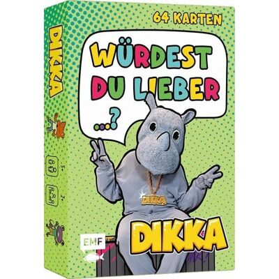 Gra karciana Michael Fischer: Wolisz...? Silne pytania nosorożca dla dzieci z Dikką - 64 karty Zabawa od 5 lat Gra karciana Michael Fischer: Wolisz...? Silne pytania nosorożca dla dzieci z Dikką - 64 karty Zabawa od 5 lat