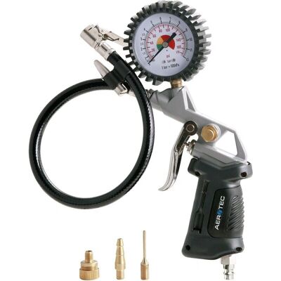 Aerotec Luftkompressor - 30cm Schlauch - Druck & LED-Lampe - Reifenfüller Aerotec Luftkompressor - 30cm Schlauch - Druck & LED-Lampe - Reifenfüller