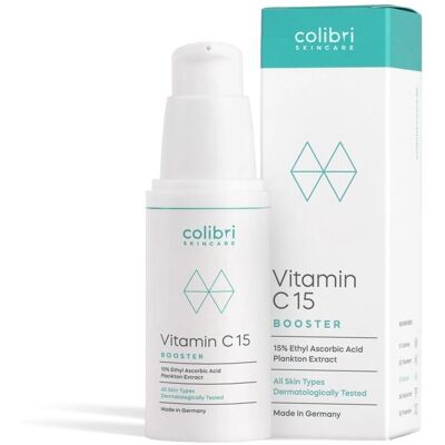 Colibri Skincare - Vitamin C 15 Booster Serum - Sérum para Colágeno & Luminosidade Colibri Skincare - Vitamin C 15 Booster Serum - Sérum para Colágeno & Luminosidade