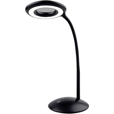 Maximex Czarna lampa biurkowa LED z lupą Maximex Czarna lampa biurkowa LED z lupą