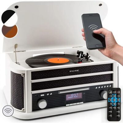 Système stéréo Auna avec Platine, CD, Bluetooth - Rétro - Publicité Système stéréo Auna avec Platine, CD, Bluetooth - Rétro - Publicité
