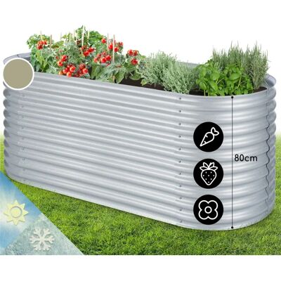 Blumfeldt High Grow Hochbeet - 2m Zink Aluminium Silber Blumfeldt High Grow Hochbeet - 2m Zink Aluminium Silber