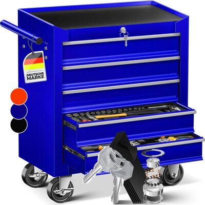 Masko Werkzeugwagen - 5 Fächer - Blau - Werkstattwagen Masko Werkzeugwagen - 5 Fächer - Blau - Werkstattwagen