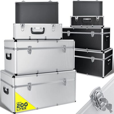 Masko - AluBox 3-tlg. Aluminiums-Boxen-Set - Silber - L - XL - Werkzeugkasten Masko - AluBox 3-tlg. Aluminiums-Boxen-Set - Silber - L - XL - Werkzeugkasten