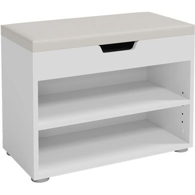 Banco para zapatos blanco Vicco Rolfe con tapa Banco para zapatos blanco Vicco Rolfe con tapa