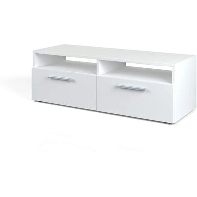 Vicco Mueble TV Blanco Alto Brillo - Estantería Vicco Mueble TV Blanco Alto Brillo - Estantería