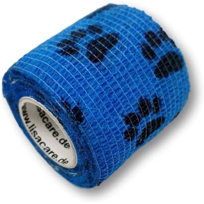 LisaCare - Benda Coesiva 5cm - Zampa Blu 4 pz - Cohesive bandage LisaCare - Benda Coesiva 5cm - Zampa Blu 4 pz - Cohesive bandage